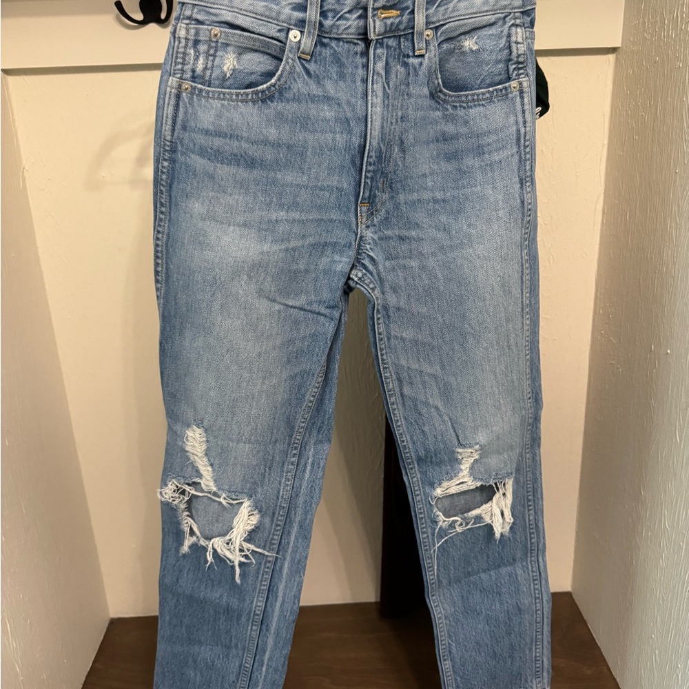 SLVRLAKE Virginia Slim Distressed Blue